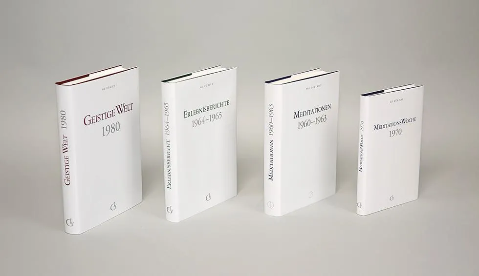 Covers of the book series with lectures communicated through medium Beatrice Brunner by spirit-teachers Joseph and Lene
