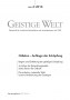 Cover der Zeitschrift Geistige Welt, Heft 4/2010 zum Thema Odlehre – Anfänge der Schöpfung