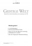 Cover der Zeitschrift Geistige Welt, Heft 3/2012 zum Thema Wiedergeburt