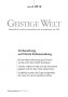 Cover der Zeitschrift Geistige Welt, Heft 6/2012 zum Thema Vorbereitung auf Christi Erdensendung