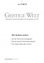 Cover der Zeitschrift Geistige Welt, Heft 2/2013 zum Thema Wie Gebete wirken