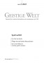 Cover der Zeitschrift Geistige Welt, Heft 2/2021 zum Thema Spiritualität