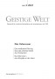 Cover der Zeitschrift Geistige Welt, Heft 3/2021 zum Thema Das Vaterunser