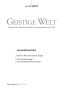 Cover der Zeitschrift Geistige Welt, Heft 4/2021 zum Thema Jenseitskontakt