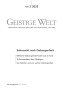 Cover der Zeitschrift Geistige Welt, Heft 2/2025 zum Thema Suche nach Geborgenheit