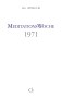 Cover des Buches Meditationswoche 1971 von Medium Beatrice Brunner